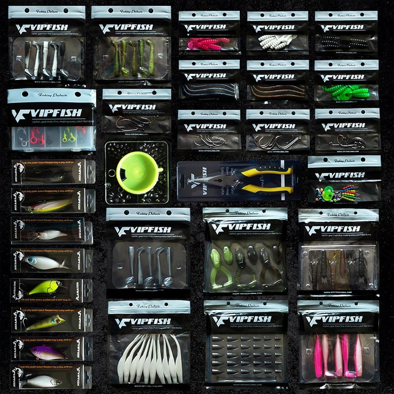 Vipfish Fishing Tackle Box with Tackle Included Lures, Hooks, Weights, 3-Layer Freshwater Fishing Tackle Kit for Bass Trout Walleye Fishing Gear and Equipment, Gift for Fishingman - Image 3